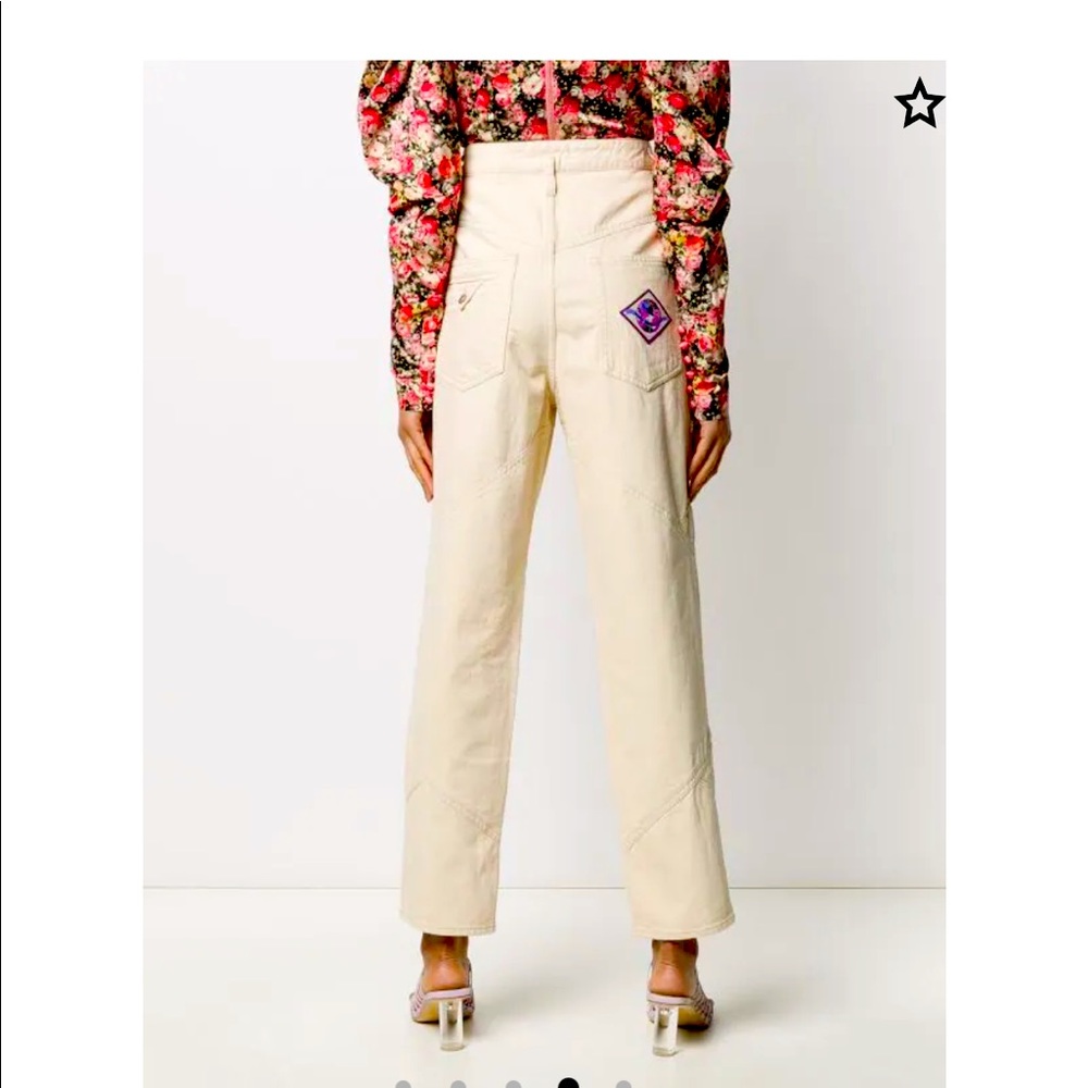 Isabel Marant Logo Patch Jean Ecru